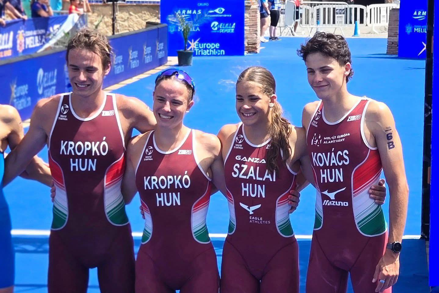 Triatlon: Bronzérmes a magyar vegyes váltó